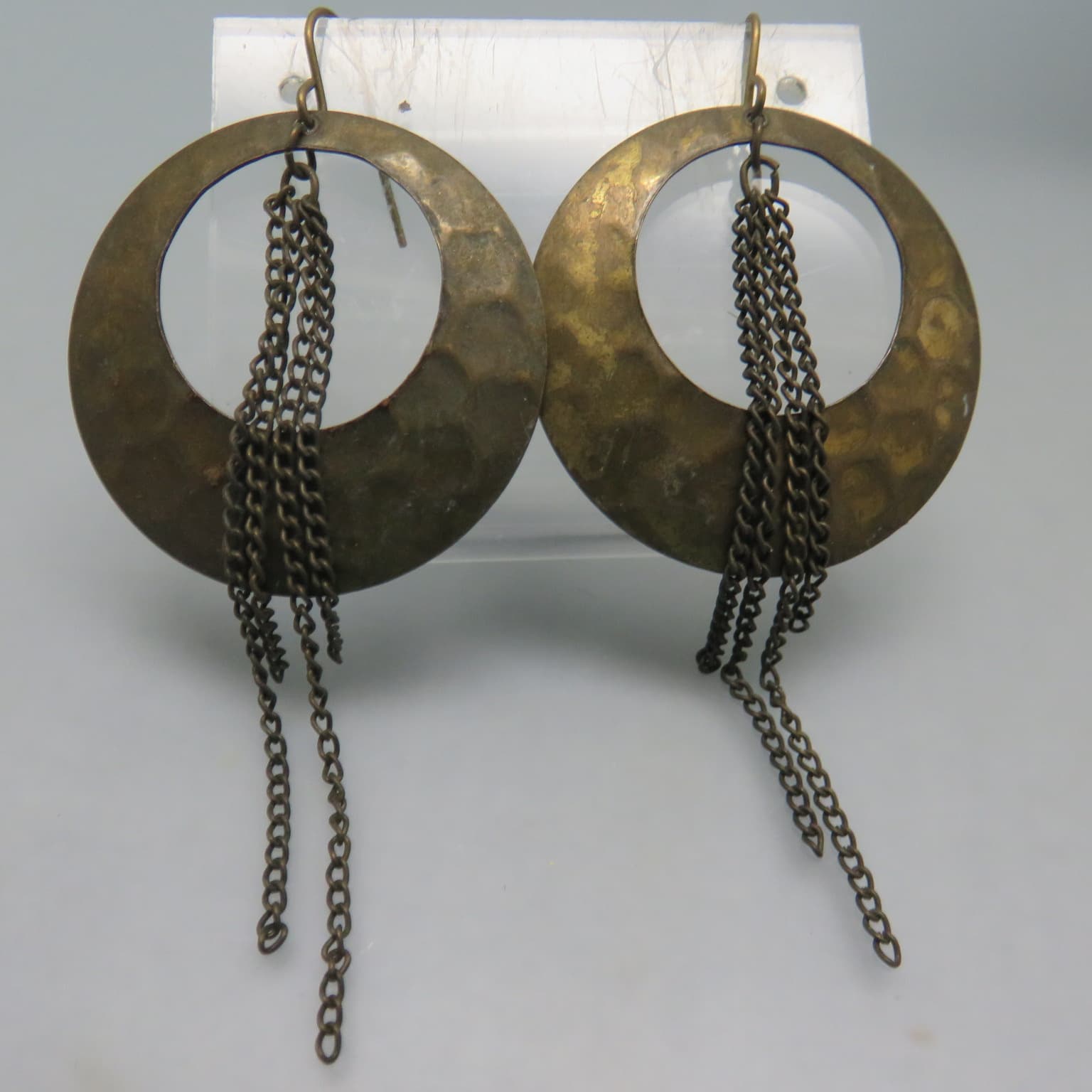 Vintage BoHo Brass Pierced Earrings