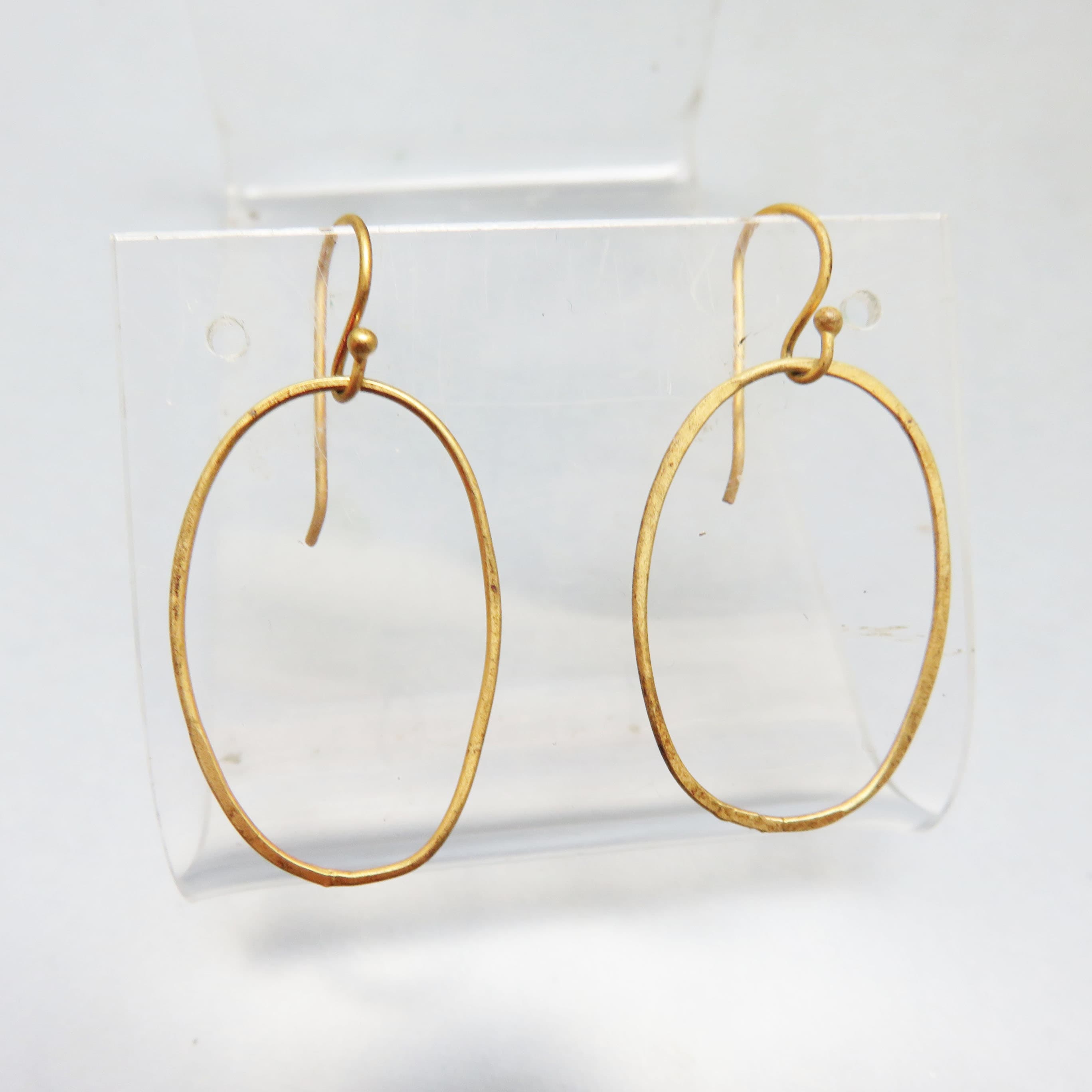 Minimalist Dangling Circle Pierced Earrings, Vintage BoHo Look