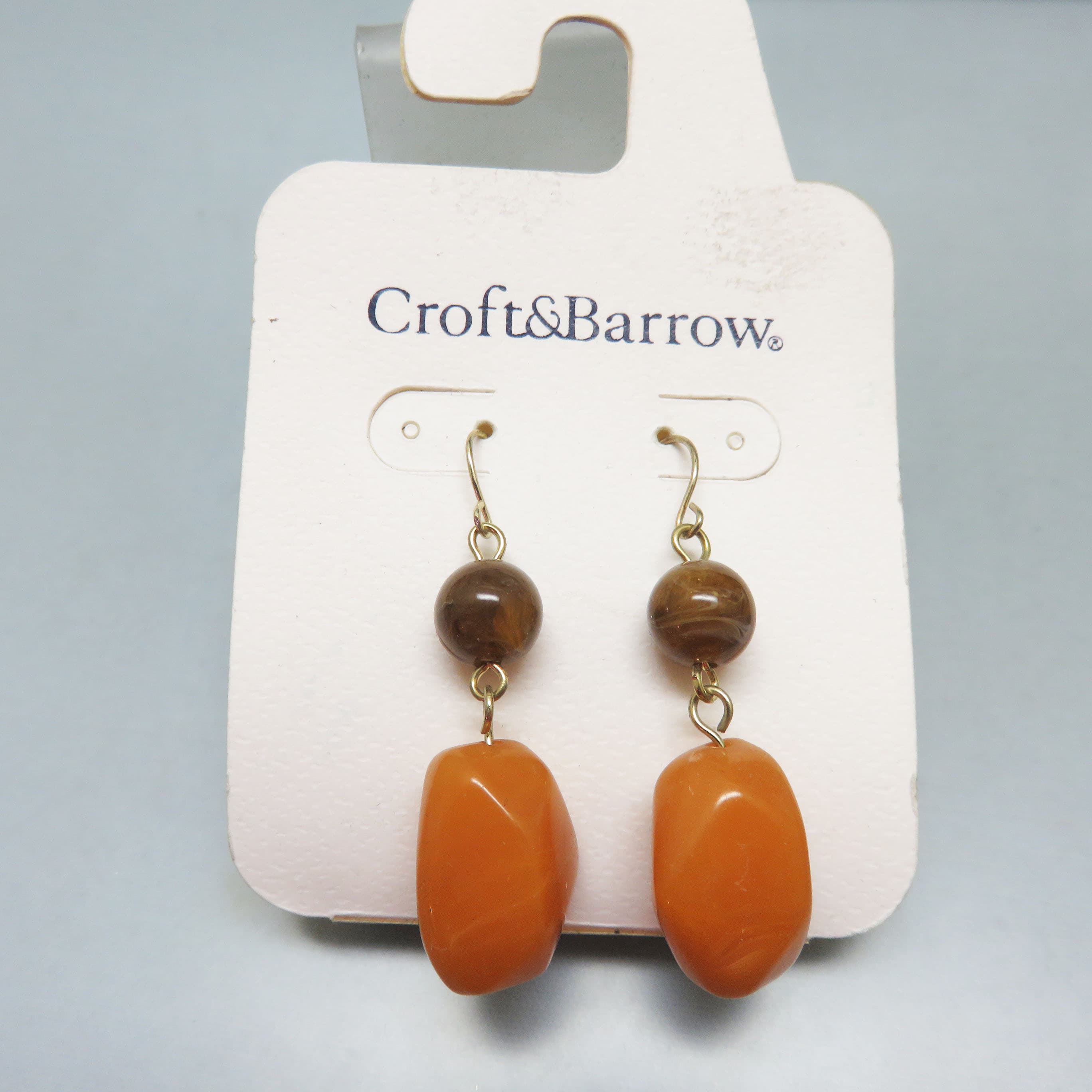 Mint on Card, Croft & Barrow Autumn Hued Dangle Pierced Earrings