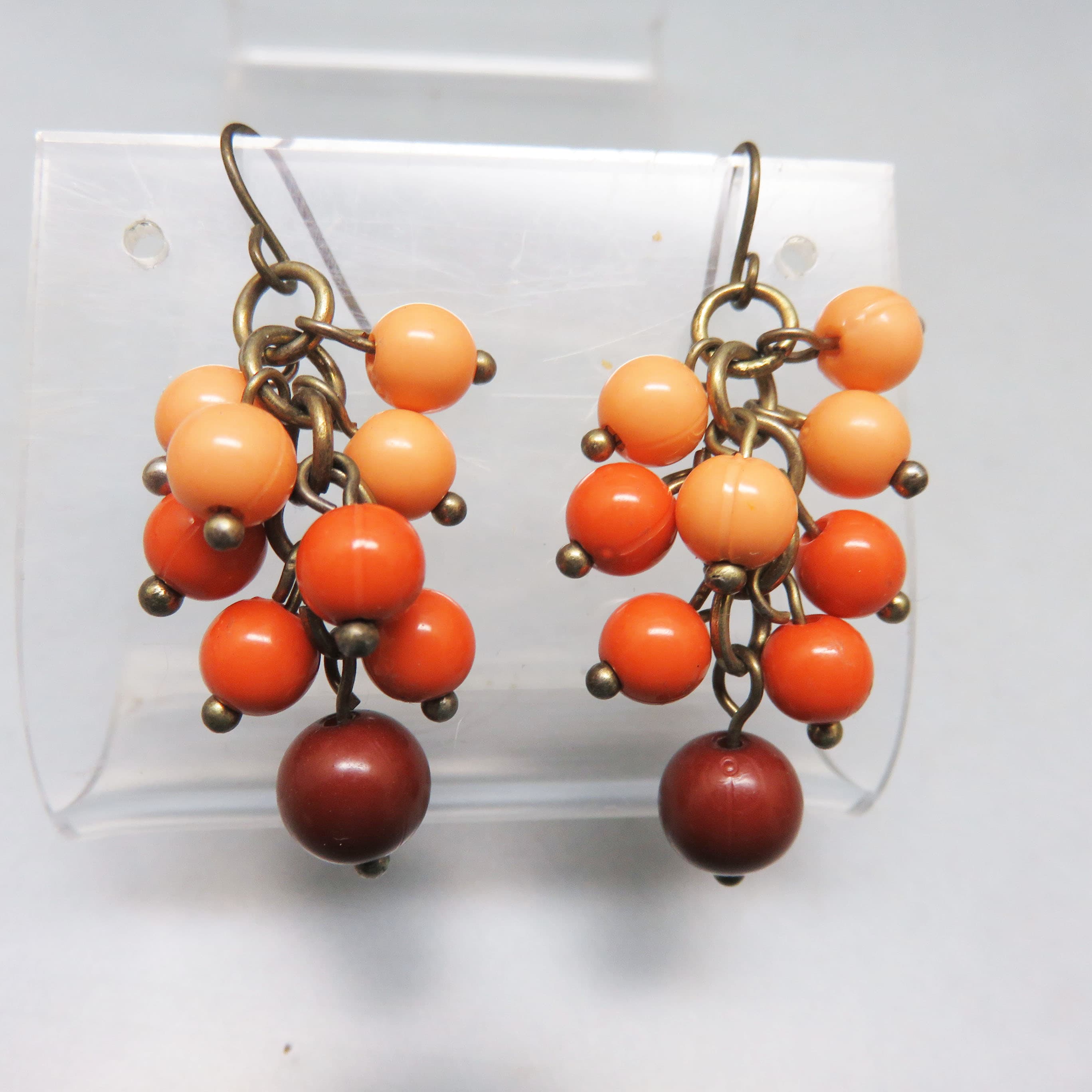 Citrusy Southwestern Bead Dangle Pierced Earrings