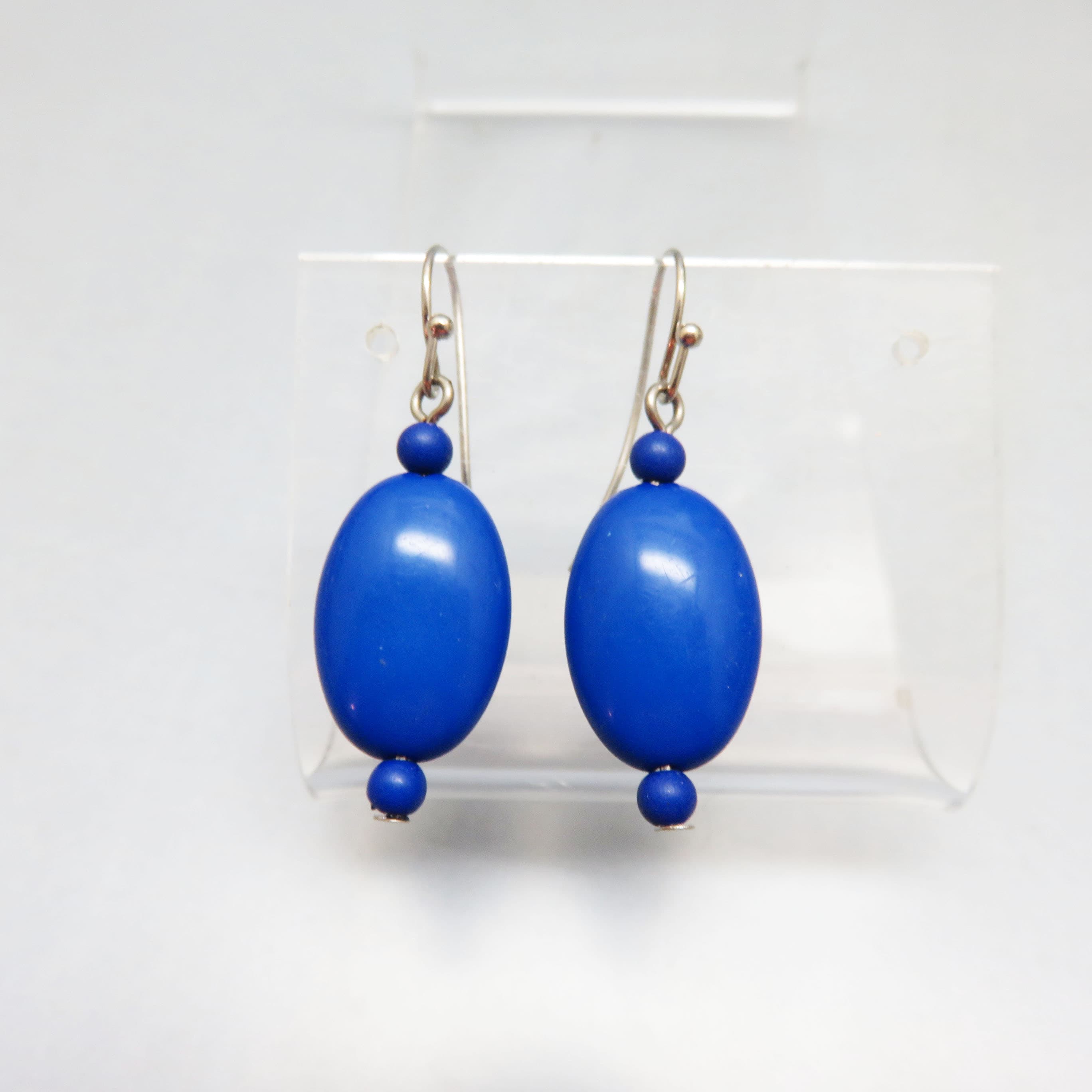 Handmade in our Studio, True Blue Beaded Pierced Earrings
