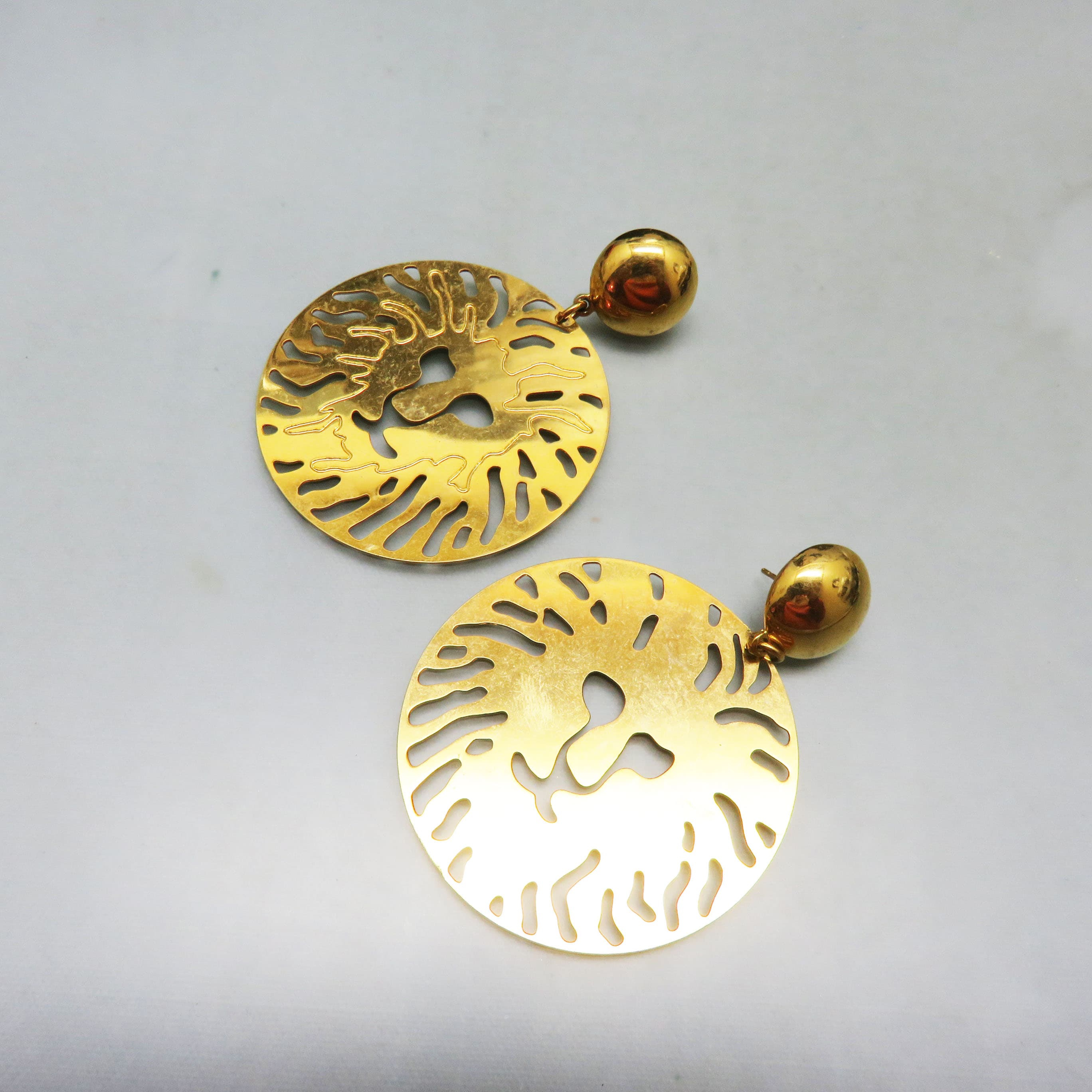 Ann Klein Signature Lion Pierced Earrings, Bold Pierced Earrings