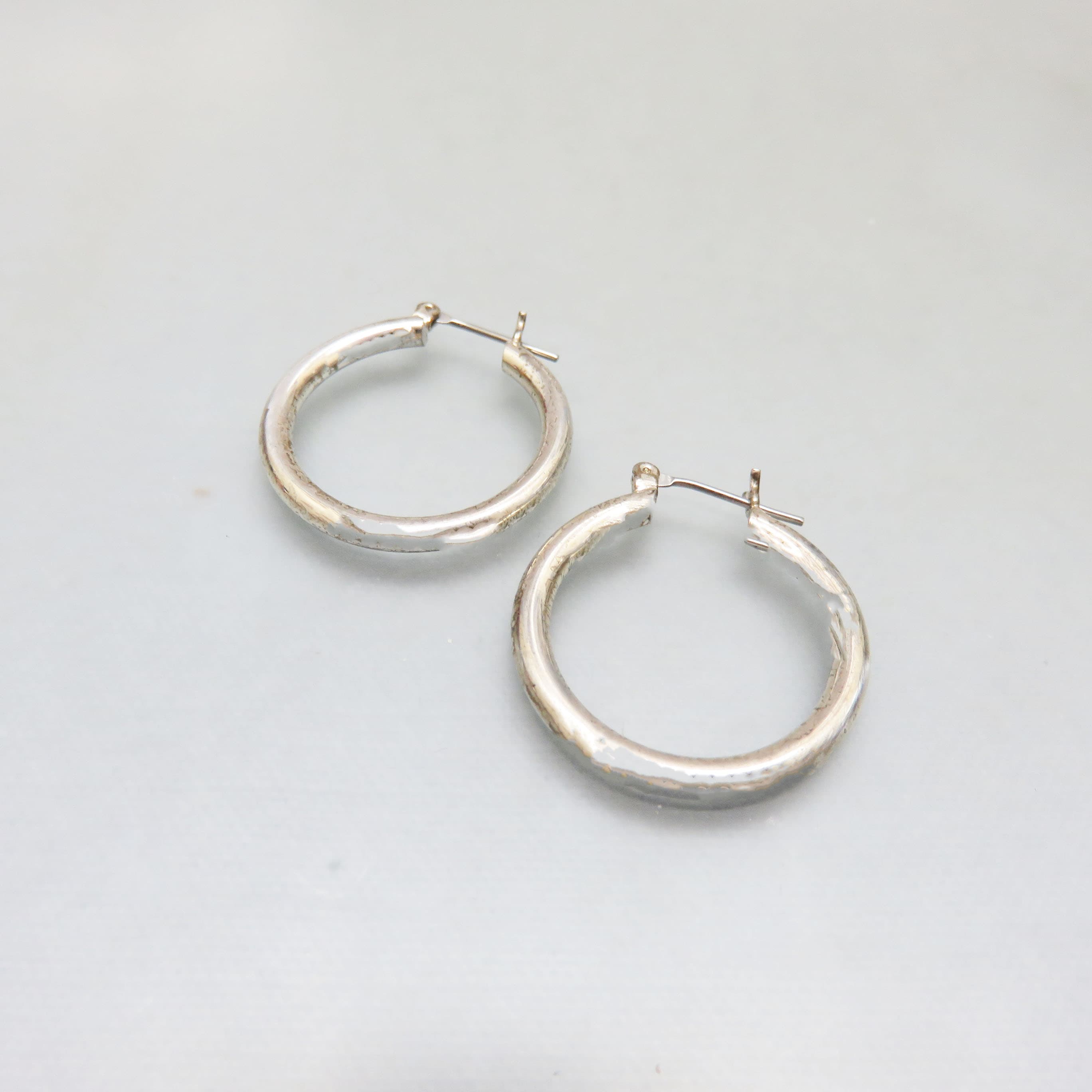 Classic Sterling Silver Hoop Earrings | Solid 1-Inch Hoops | Minimalist Everyday Jewelry