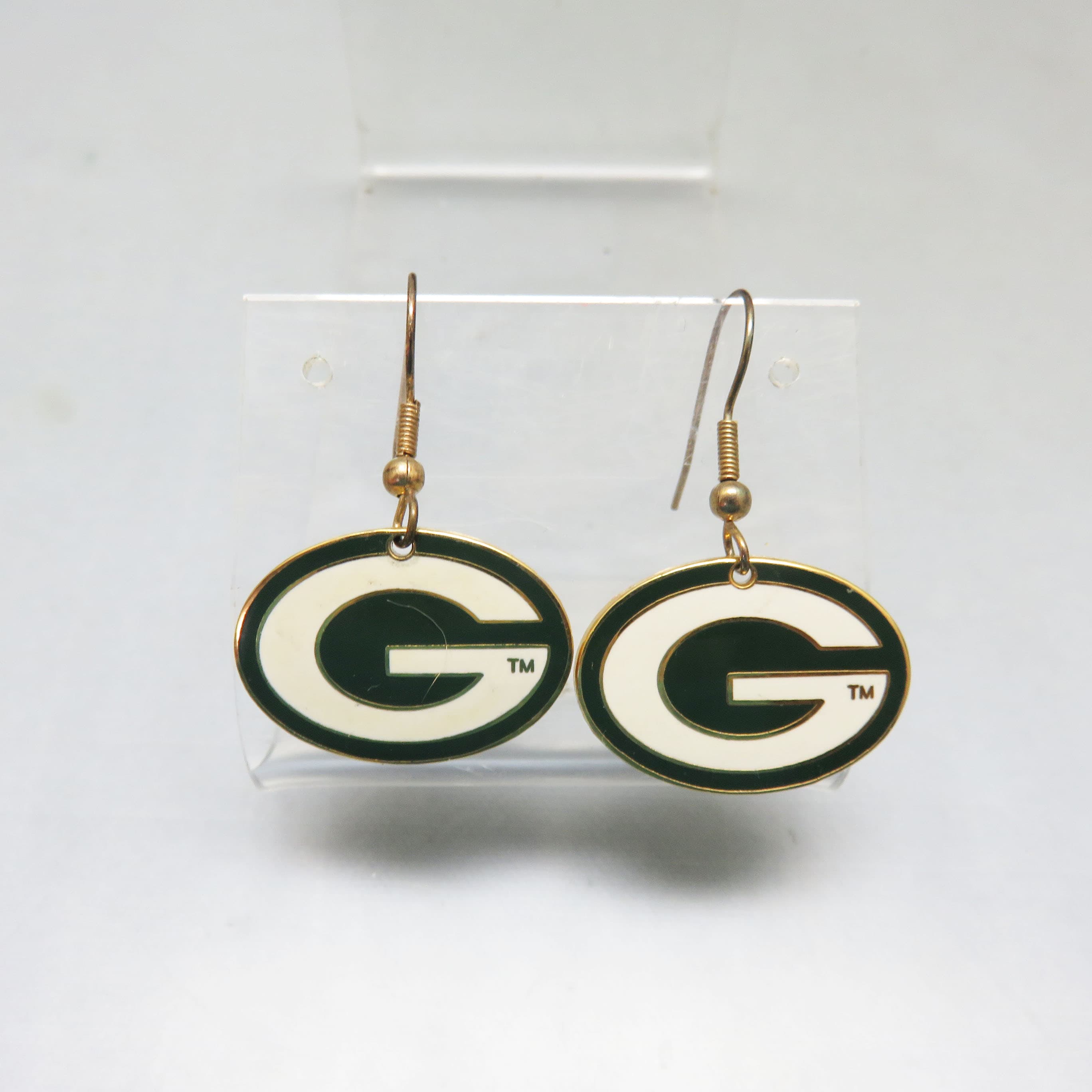Genuine Green Bay Packer Logo Pierced Earrings