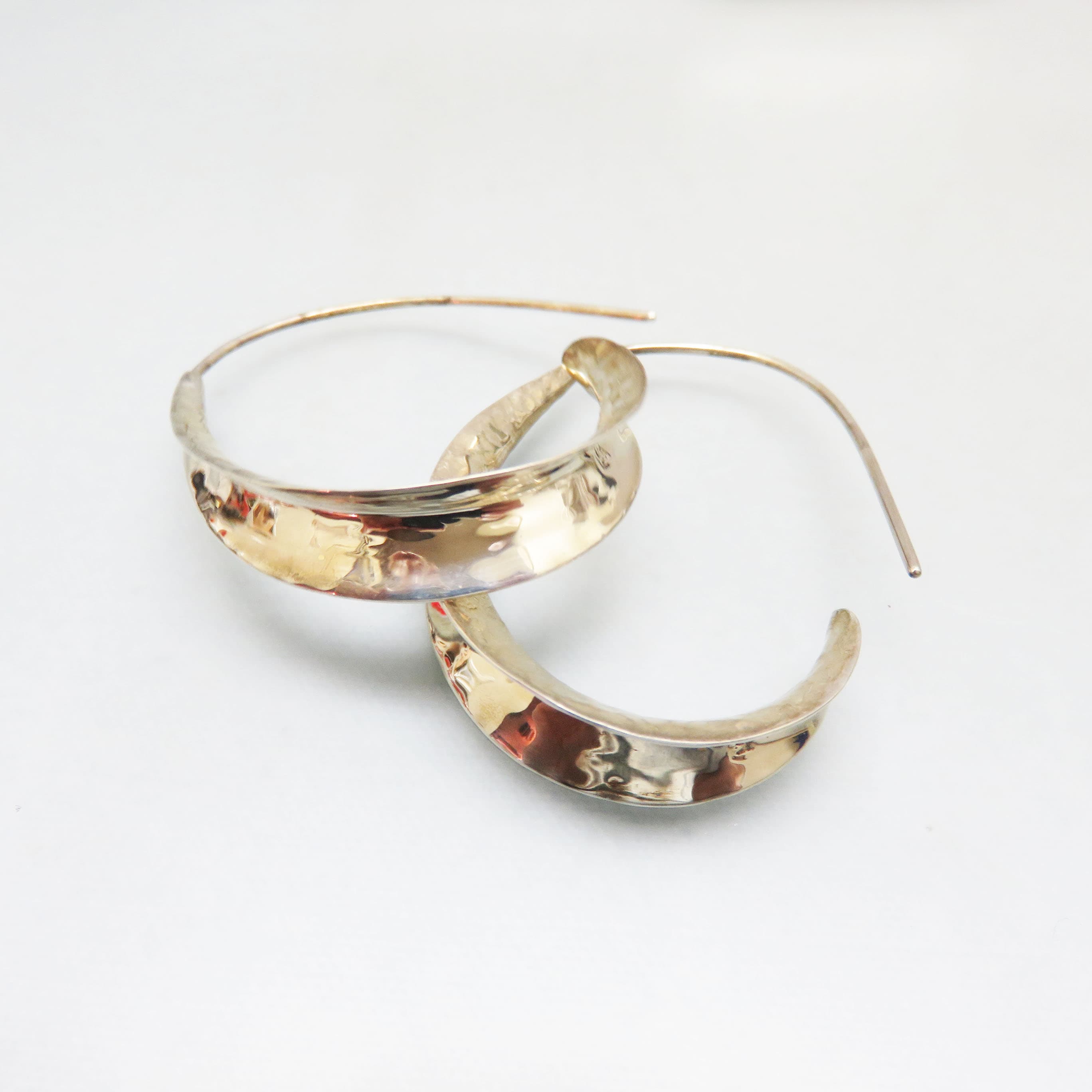 Silver Horizon Fulani-Inspired Sterling Hoop Earrings