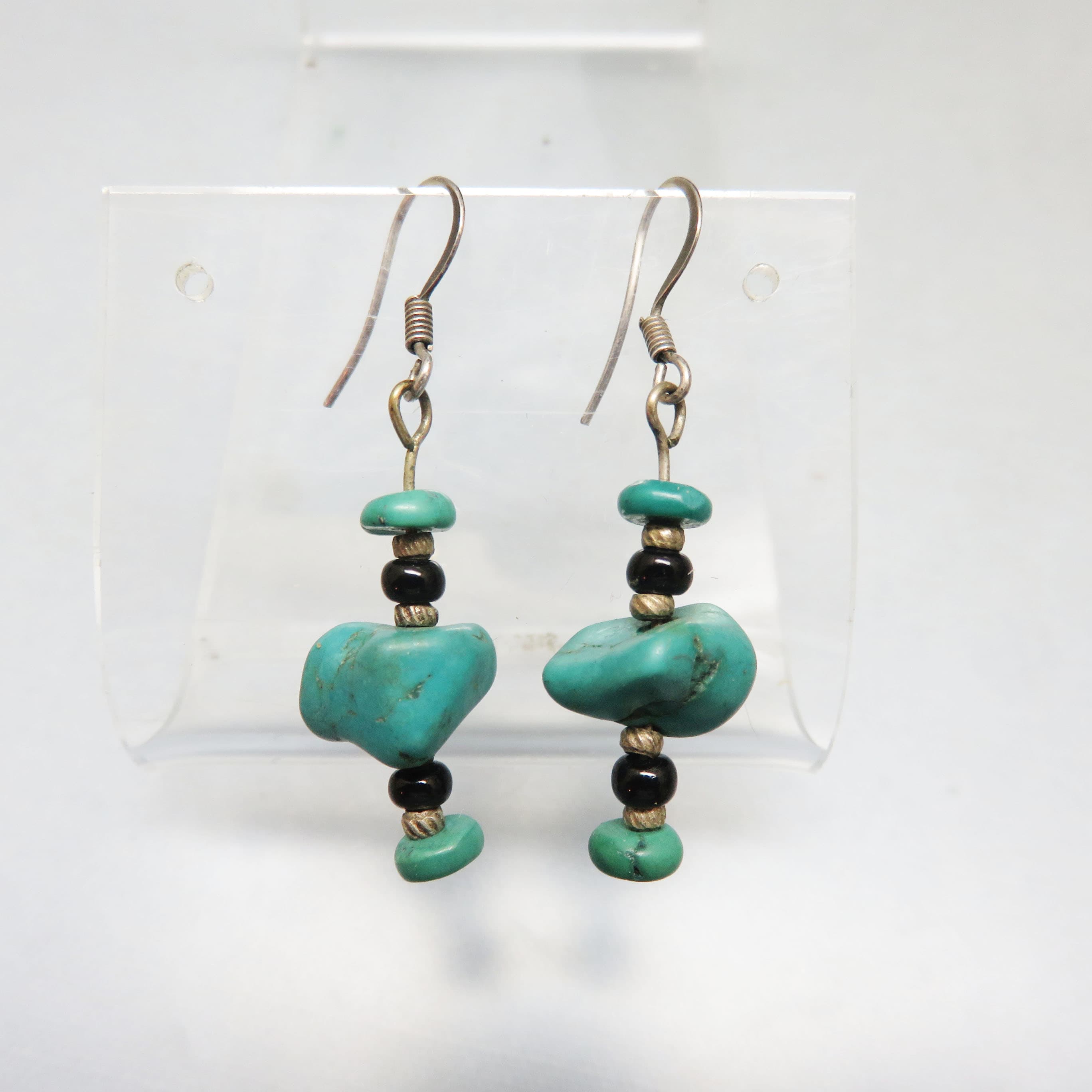 Desert Nightfall Howlite and Onyx Earrings