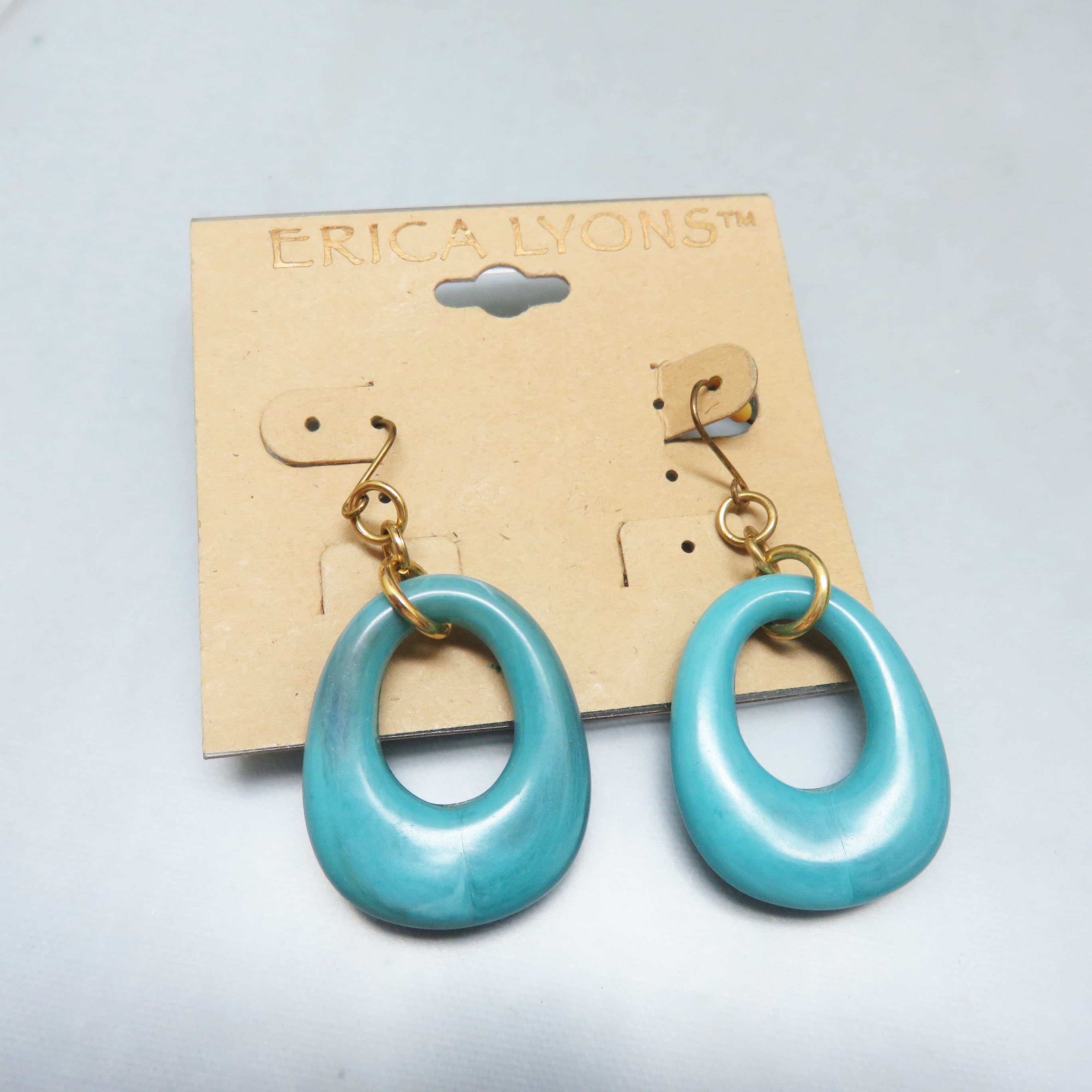 The Blue Lagoon Earrings – Erica Lyons Robin’s Egg Blue Acrylic Loops