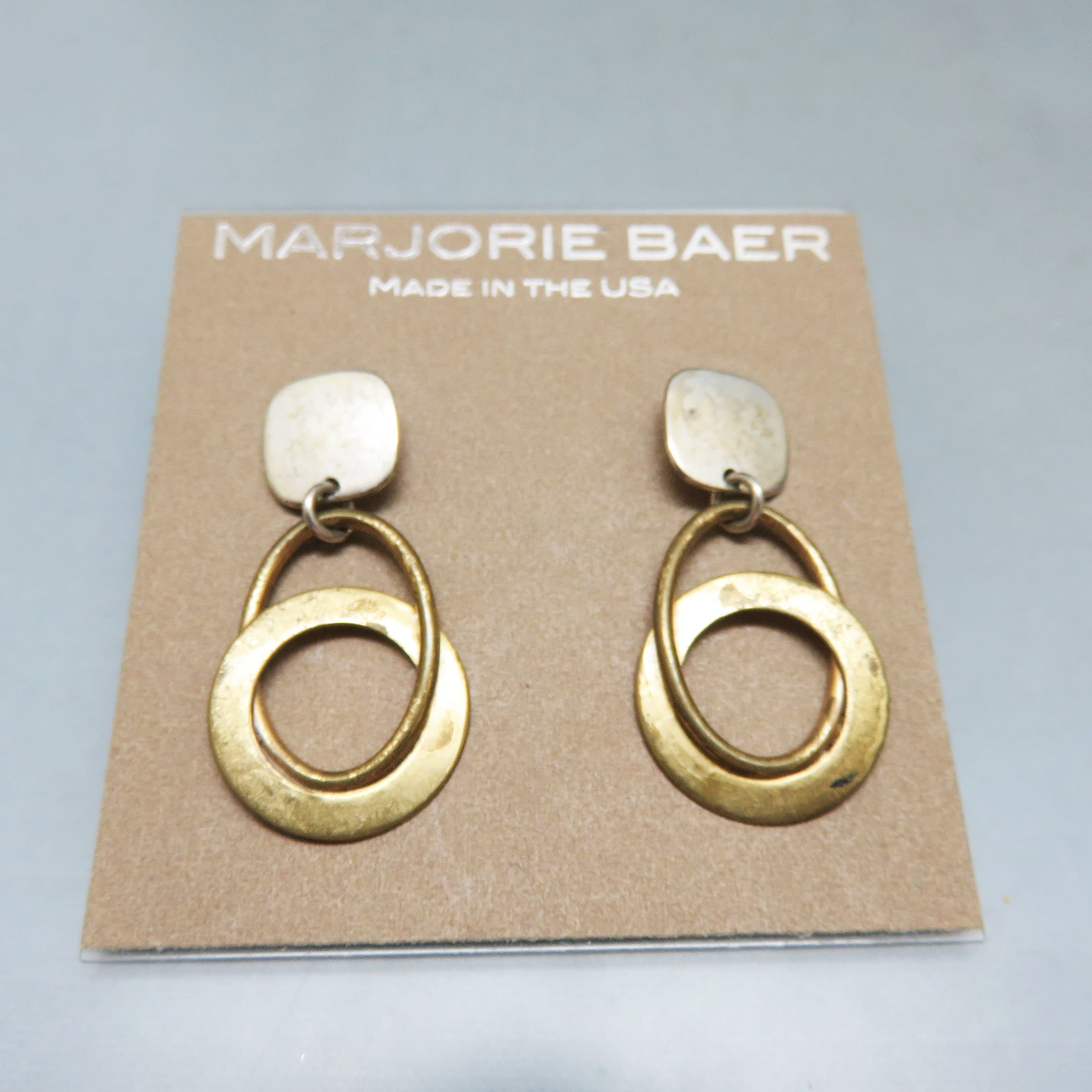 The Interlocking Orbit Earrings – Marjorie Baer Mixed-Metal Drops