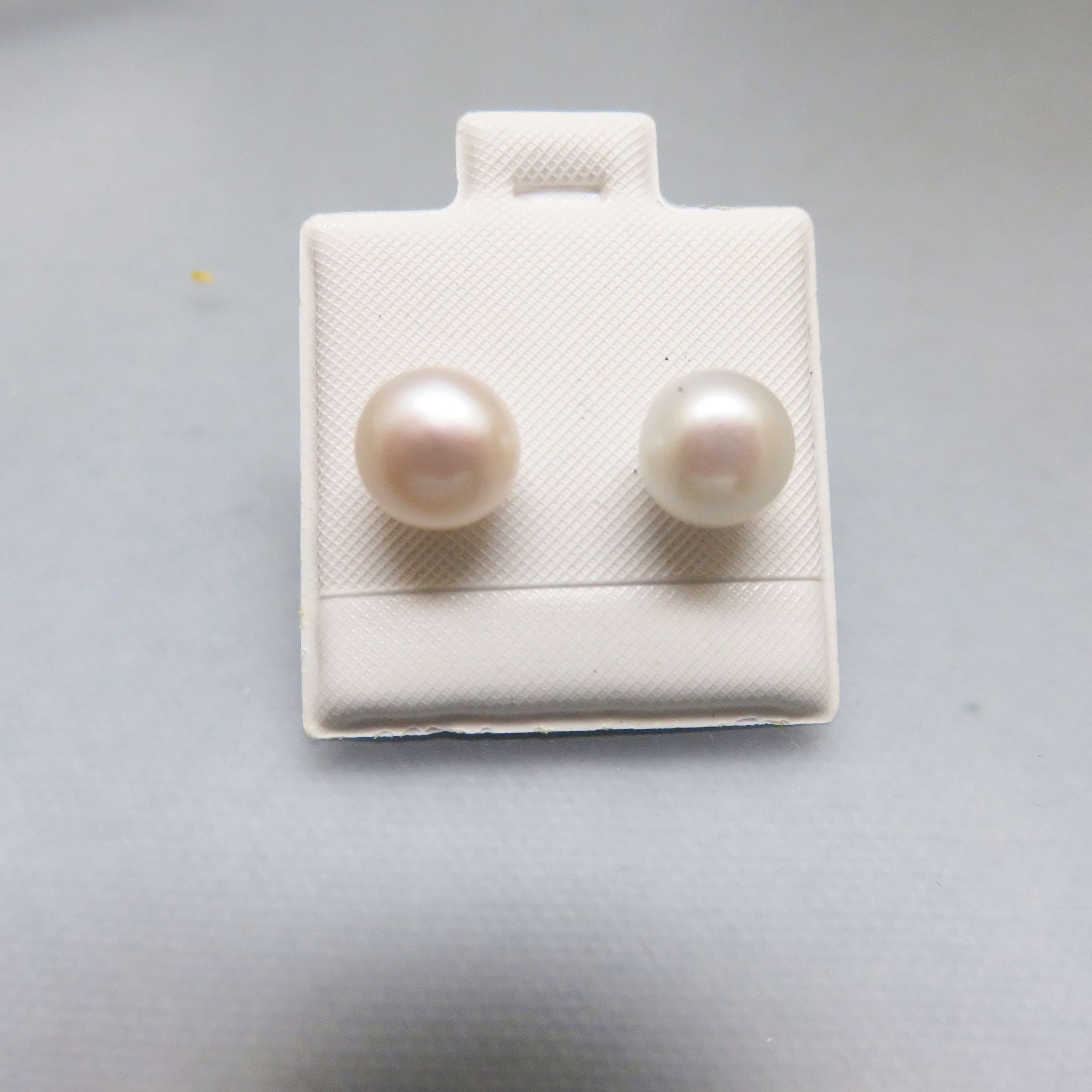 Classic 6.5mm Genuine Pearl Stud Earrings