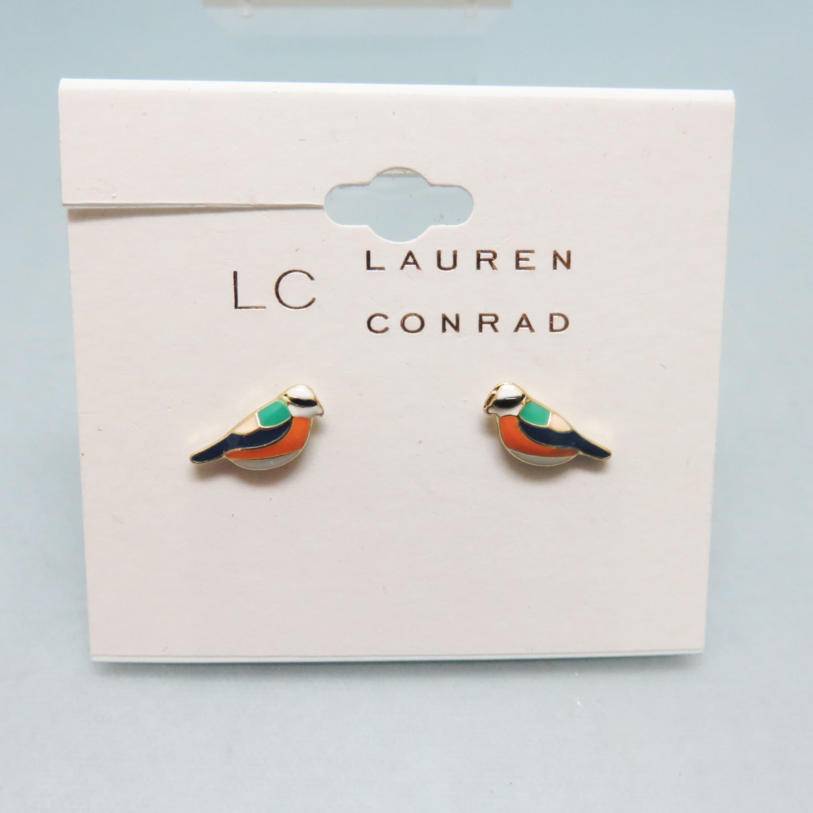 LC Lauren Conrad Colorful Enamel Songbird Stud Earrings