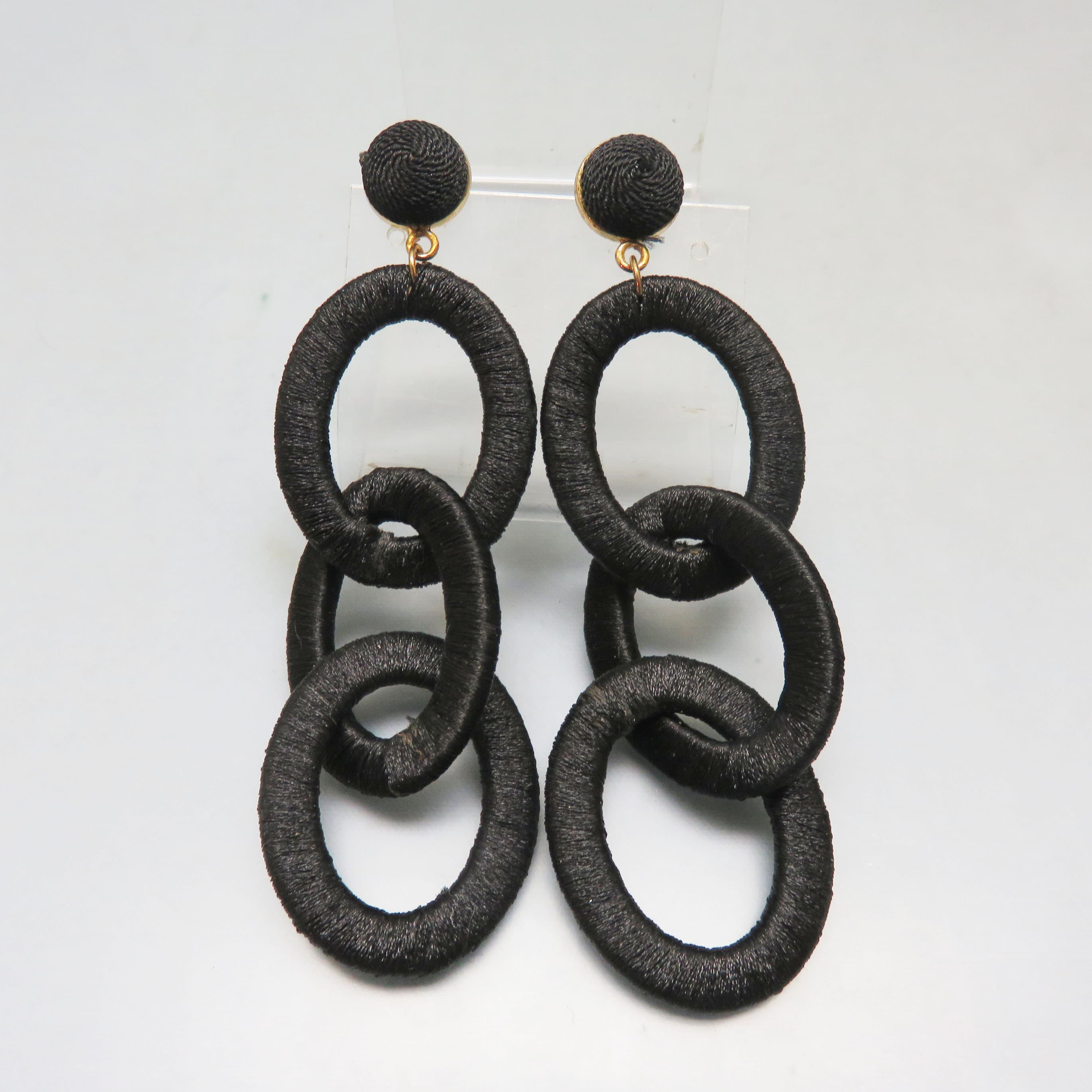 Midnight Links Silken Statement Earrings