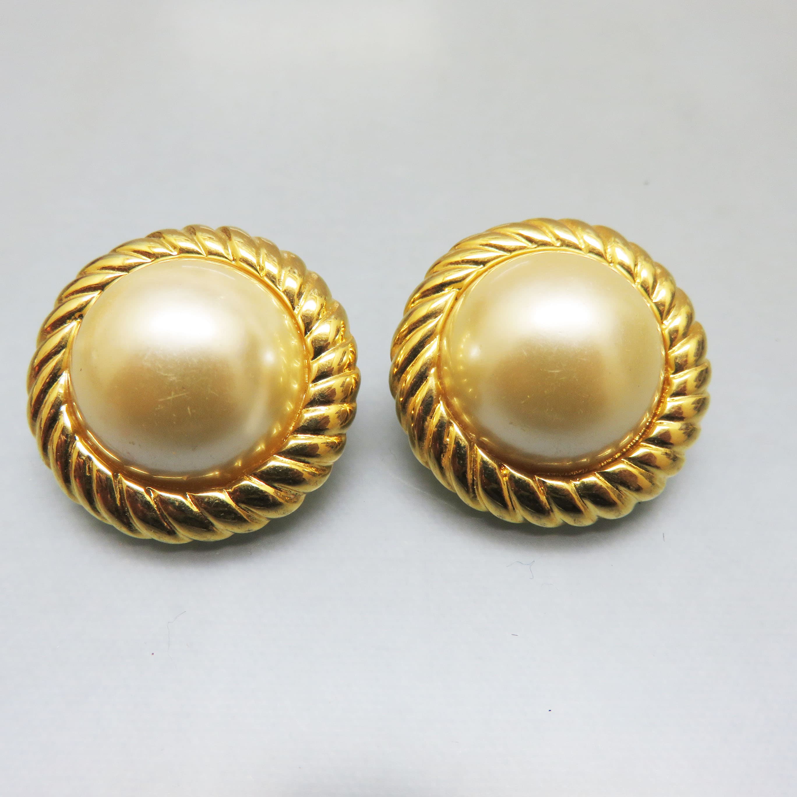 Golden Pearl Rope Earrings by Kenneth Jay Lane
