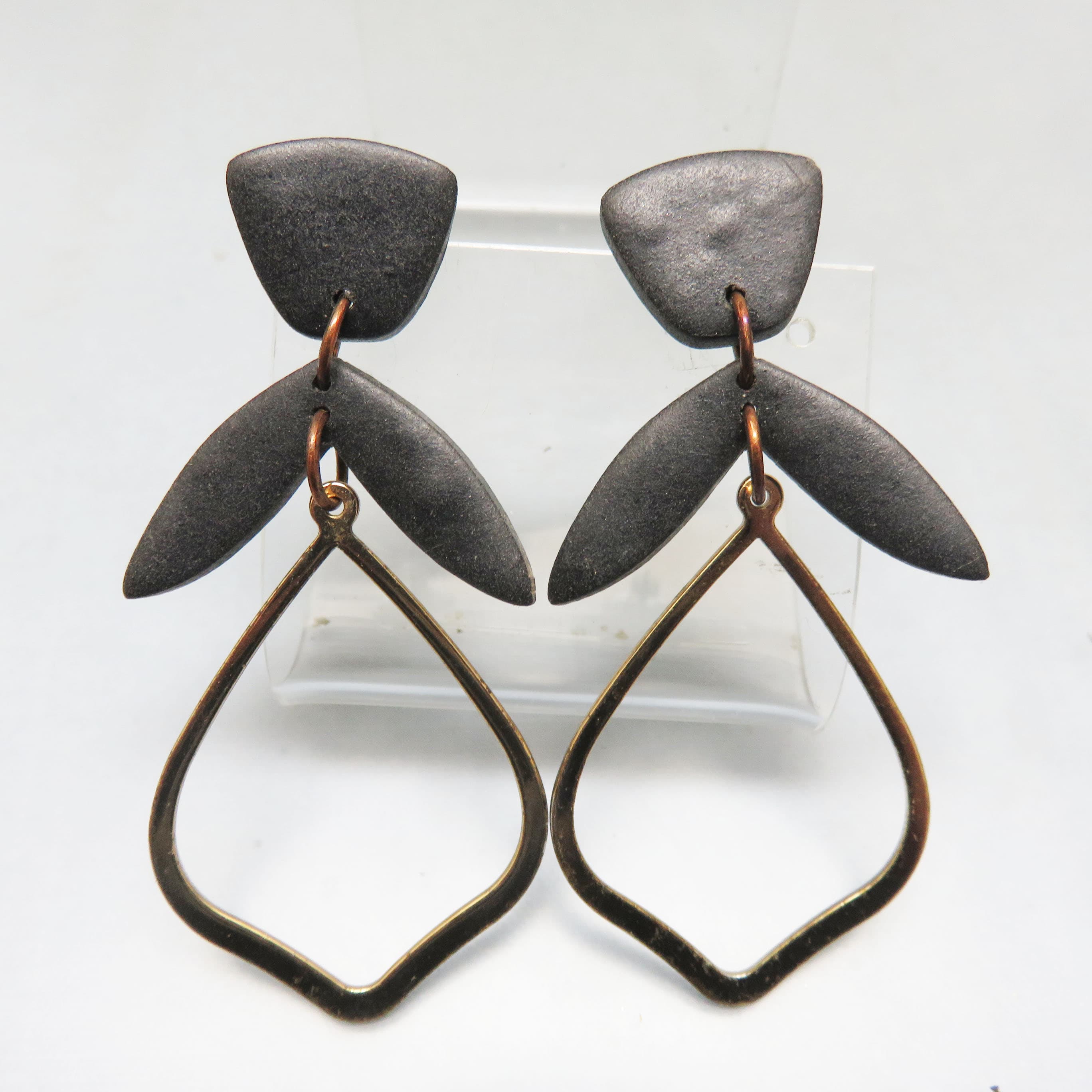 Midnight Petal Statement Pierced Earrings