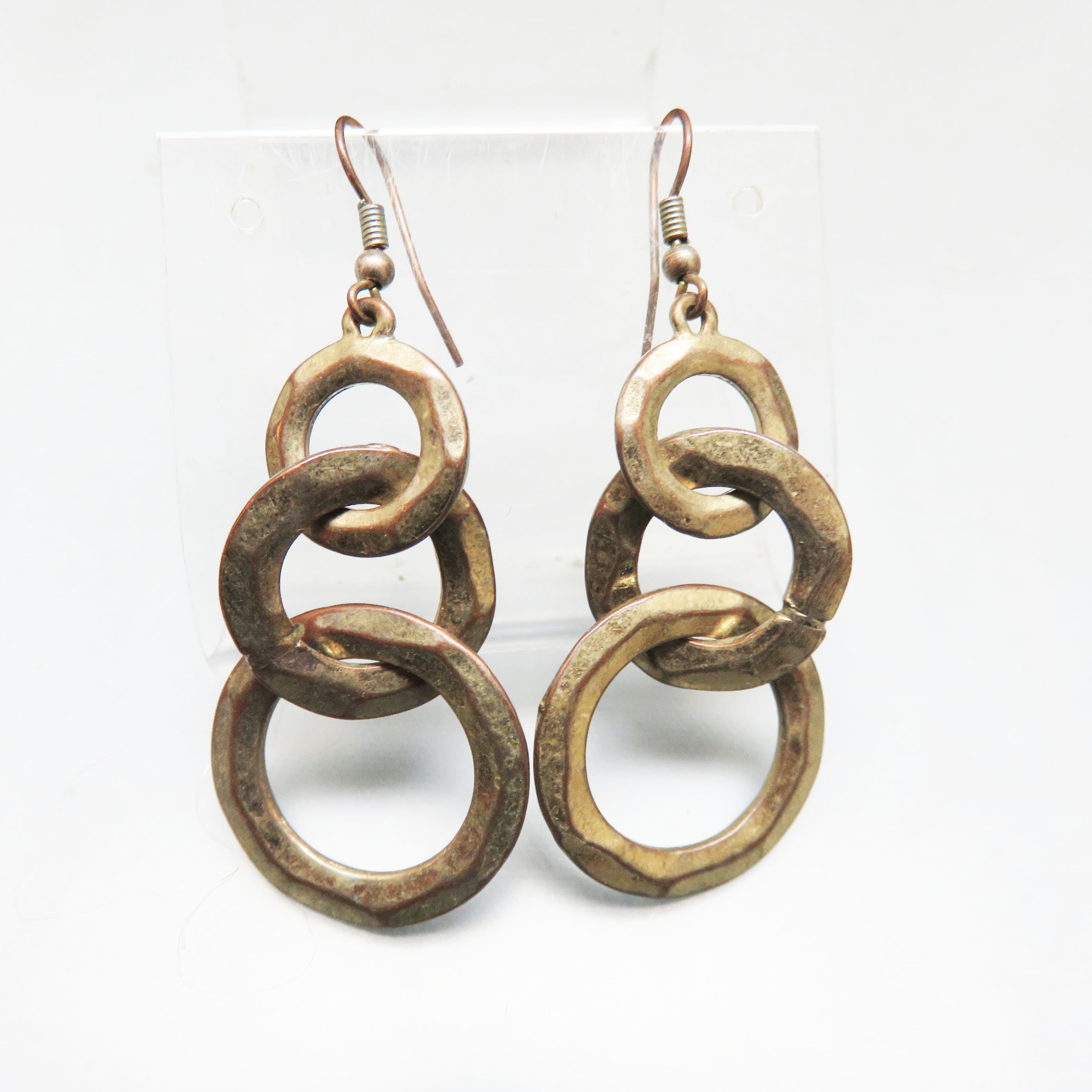 Golden Orbit Linked Earrings