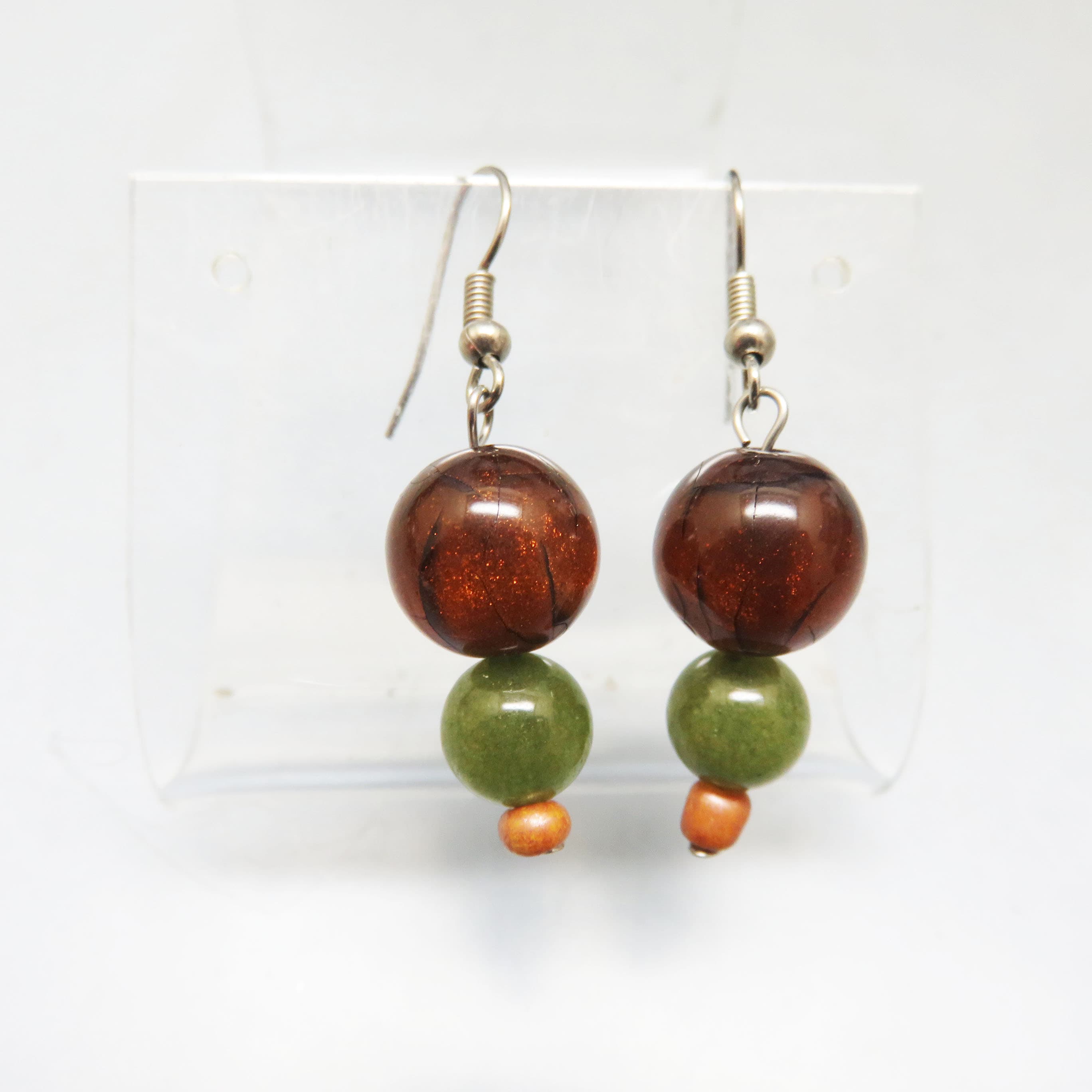 Woodland Glow Beaded Pierced Earrings
