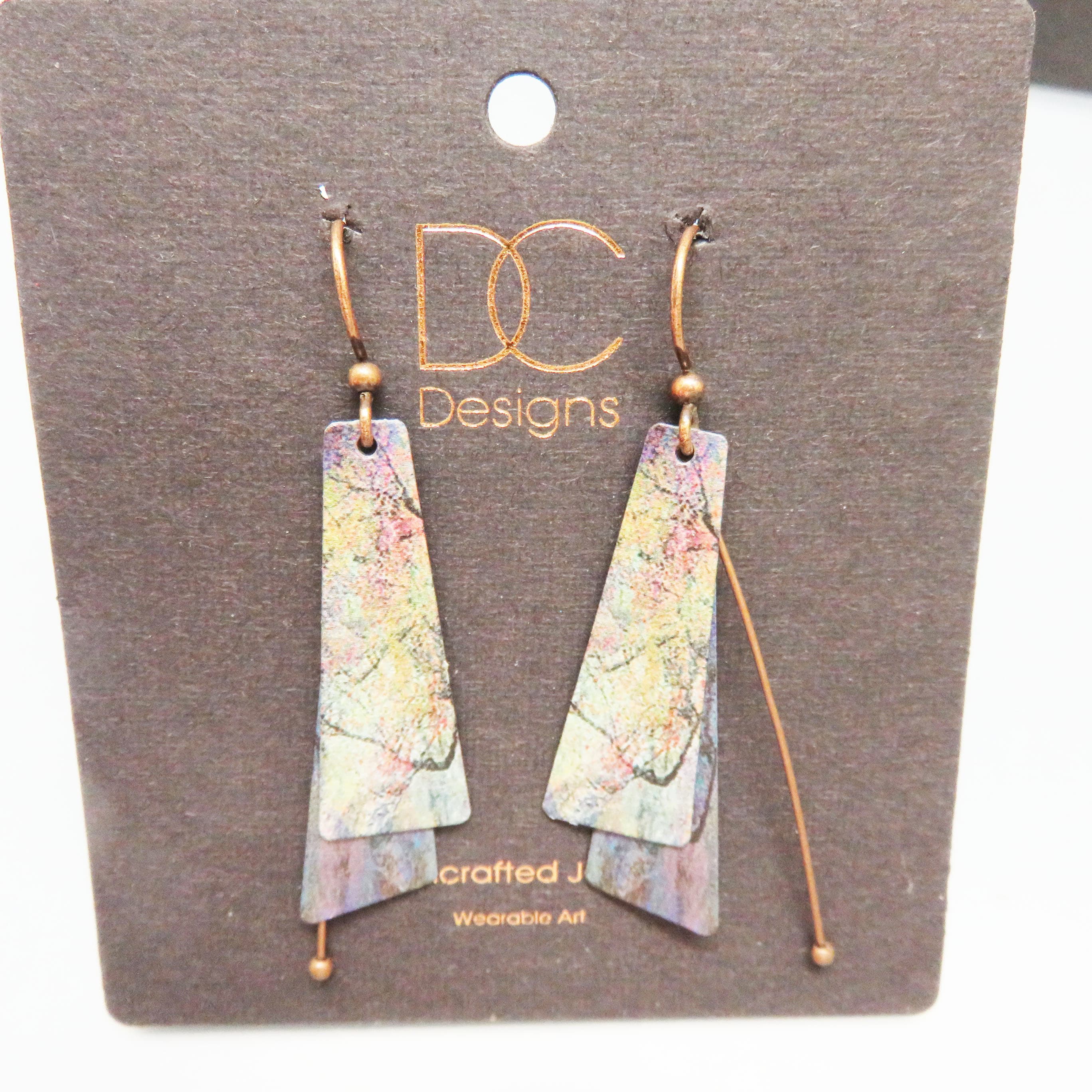 DC Designs Layered Abstract Nature Giclée Wearable Art Earrings