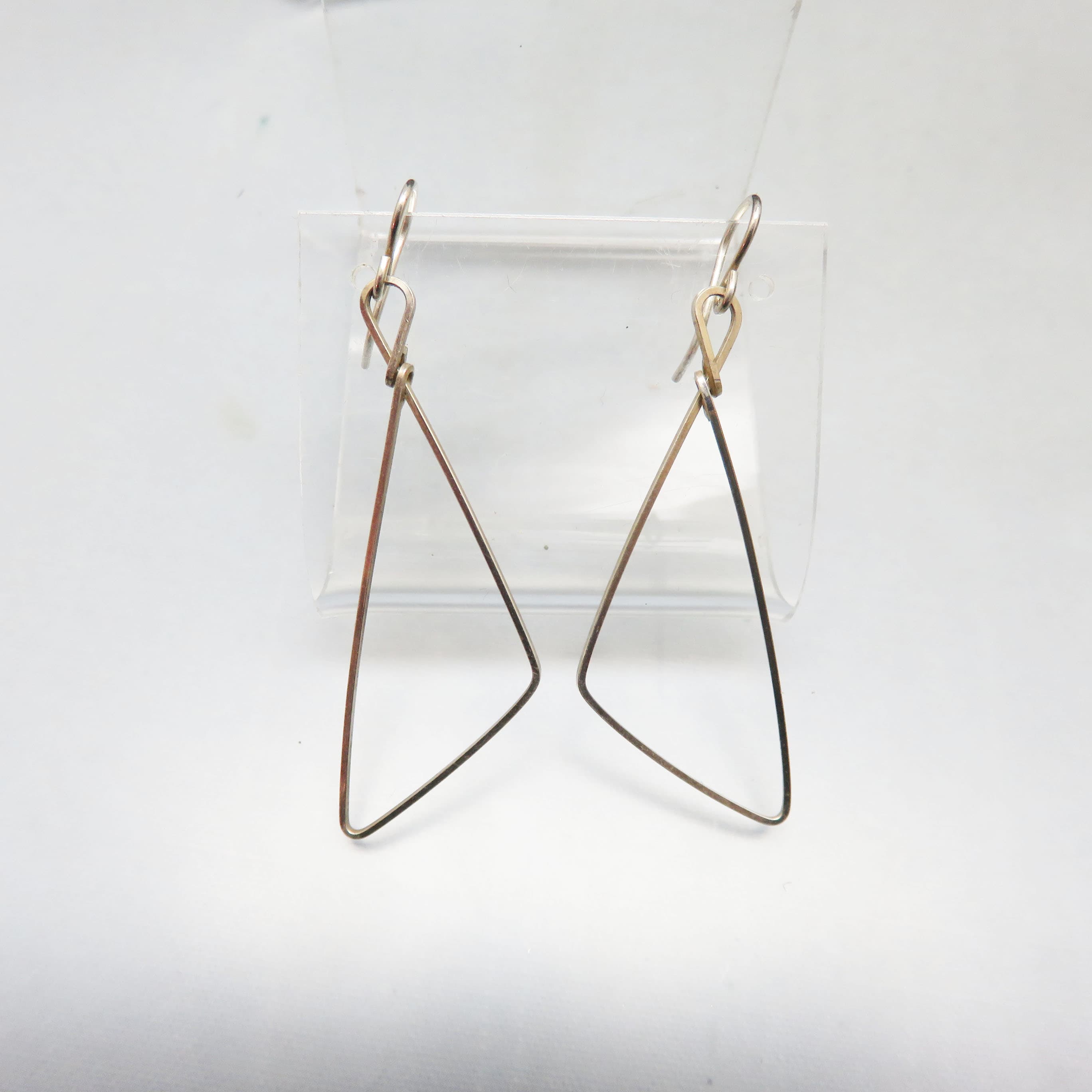 Handmade Sterling Silver Triangle Dangle Earrings – Artisan Wirework